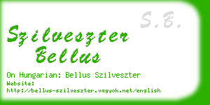 szilveszter bellus business card